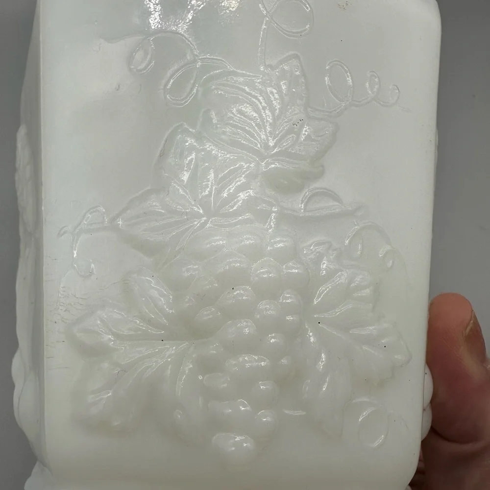 Napco Vintage 1960 milk glass fruit planter vase